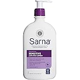 Sarna Sensitive Anti-Itch Lotion, Steroid-Free, Fragrance-Free, Vegan, Hypoallergenic, National Eczema Association Accepted, 1% Pramoxine Hydrochloride, 12 oz