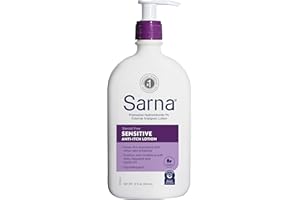 Sarna Sensitive Anti-Itch Lotion, Steroid-Free, Fragrance-Free, Vegan, Hypoallergenic, National Eczema Association Accepted, 1% Pramoxine Hydrochloride, 12 oz