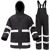 Rizzon Rain Suits for Men Women Waterproof Heavy Duty Rain Gear Hi-Vis Rain Jacket & Pants for Fishing, Camping
