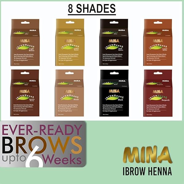 MINA IBROW HAIR COLOR|NATURAL SPOT COLORING HAIR TINTING POWDER, WATER AND SMUDGE PROOF|NO AMMONIA, NO LEAD WITH 100% GRAY CONVERGE|MEDIUM BROWN TINT KIT|UPTO 30 APPLICATIONS.