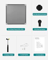 SONGMICS 6 Cube Storage Unit Modular Plastic Organizer 30x30x30 cm Grey LPC06G view 8