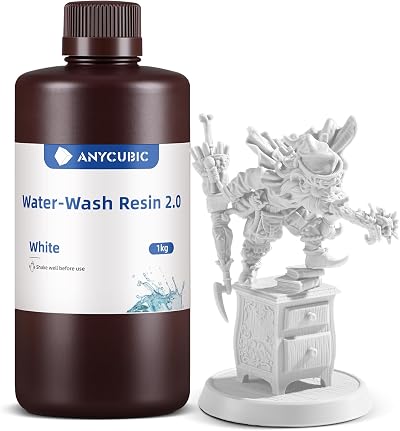 ANYCUBIC Water Washable 3D Resin 2.0 White 1kg High Precision Low Odor