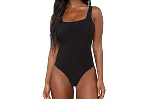 BelleLovin Women's Scoop Neck Bodysuits Sleeveless Tank Top Jumpsuits