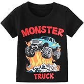 Warmbaby Monster Truck Shirts Kids Toddler Boys Short Sleeve T Shirt Clothes