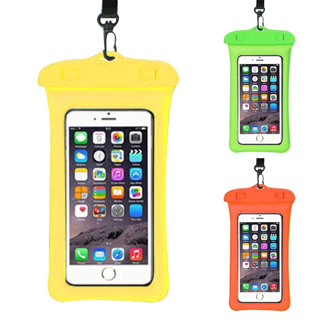 Minlop Praktische Tragbare Wasserdichte Handyhülle Handytasche Wasserdicht Staubdichte Schutzhülle mit Lanyard für Handy bis 6 Zoll