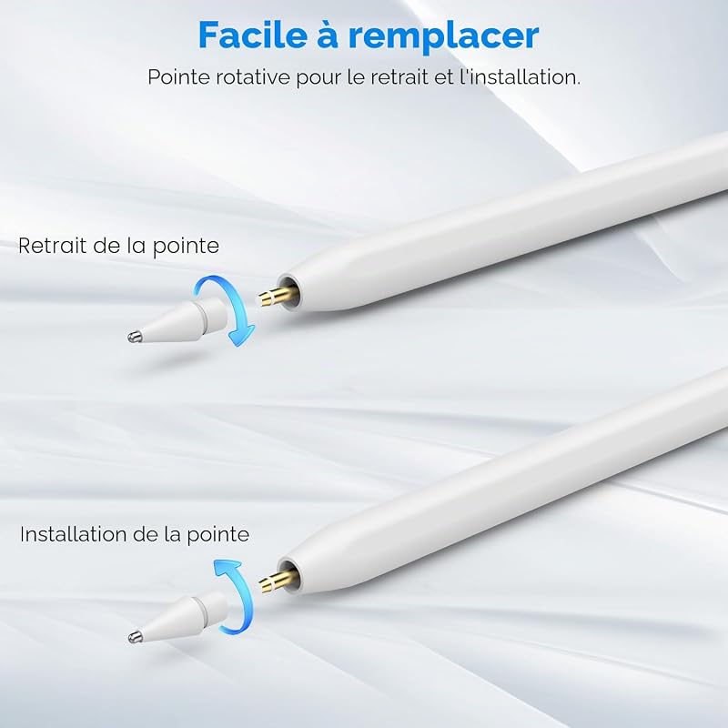 Lot De 4 Pointes Compatible avec Apple Pencil Pro/USB-C/2e/1re Gén