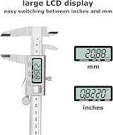 LOUISWARE 150mm Digital Vernier Caliper Stainless Steel Inch/Metric view 2