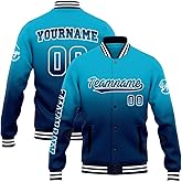 lomidine Custom Gradient Letterman Jacket for Men Women and Youth with Personalized Varsity Jacket