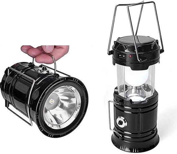 IDOLESHOP Electric & Solar Power Rechargeable with Phone Charger Emergency Light (Pack of 1)