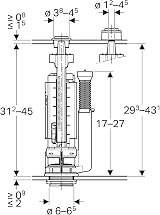 Geberit 290 Series Dual Flush Discharge Mechanism Bright Chrome 282.302.21.2 view 5