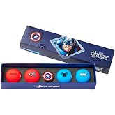Volvik Vivid Soft Marvel Golf Ball Gift Set with Ball Marker (4 Pack)