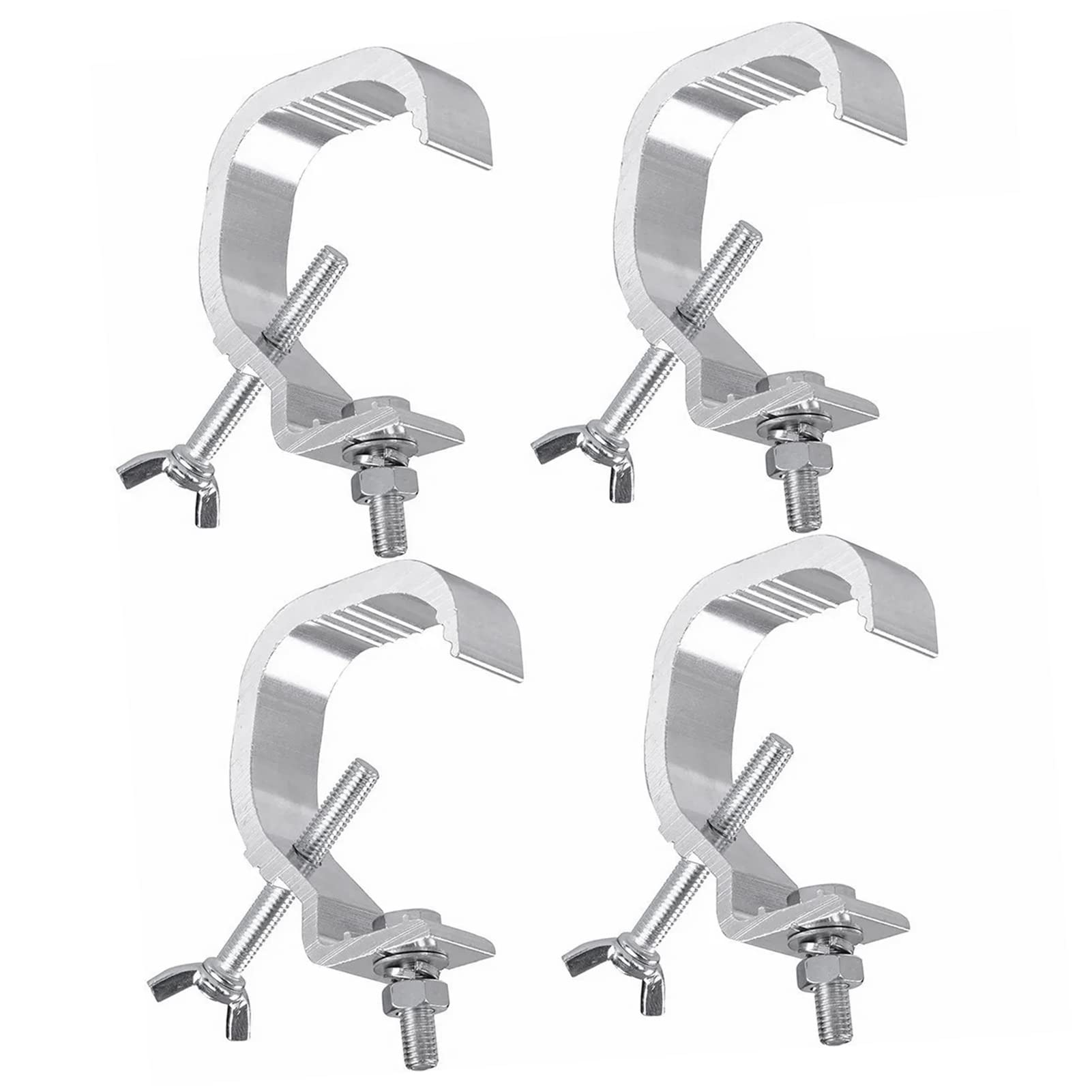 4pcs Stage Light C Clamp Stage Lighting Heavy Duty Bracket Hook Clamp Prevent Slip Cast Aluminum Hooks Lamp Lighting O Clamps Hook Kit Moving Head Beam Hooks for Spotlight Moving Head Light