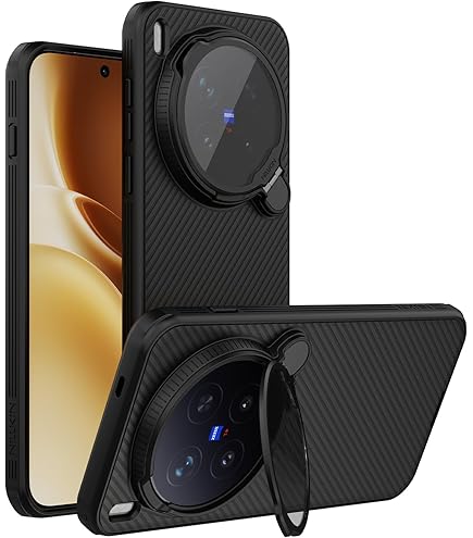 Jhxtech For Vivo Y20 Case V2029 Case With Tempered Glass Screen Protector And Slide Camera Cover Magnetic Ring Car Mount Holder Kickstand Protective Cases Cover For Vivo Y 20 Black