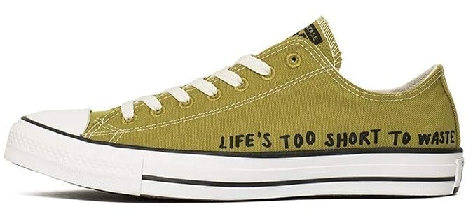 life's too short to waste converse white