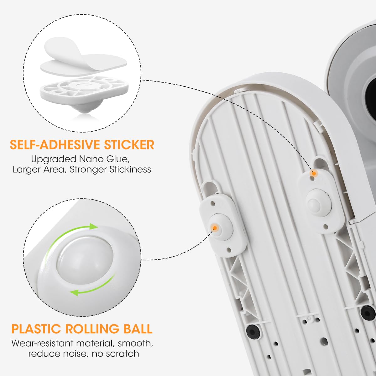 Aieve Self Adhesive Caster Wheels, 8 Pack Appliance Rollers for Kitchen Appliances, Small Appliance Wheels, Mini Swivel Wheels for Countertop