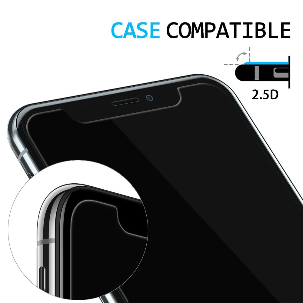 iPhone X Privacy Screen Protector,iPhone X Screen Protector Tempered Glass [Anti-Spy] [Privacy Glass] [Case Friendly] [Free - Lifetime Replacement Warranty] [No Lifted Edges] For iPhone X