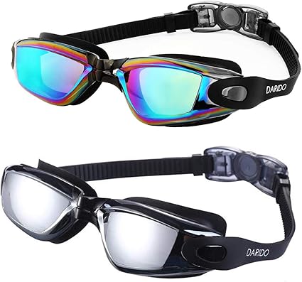 Amazon Com Darido Swim Goggles Pro Swimming Goggles Wide View Anti Fog Uv Protection No Leaking Clear Vision Competition Training Swim Goggles 2 Pack For Adult Men Women Youth Kids Sports