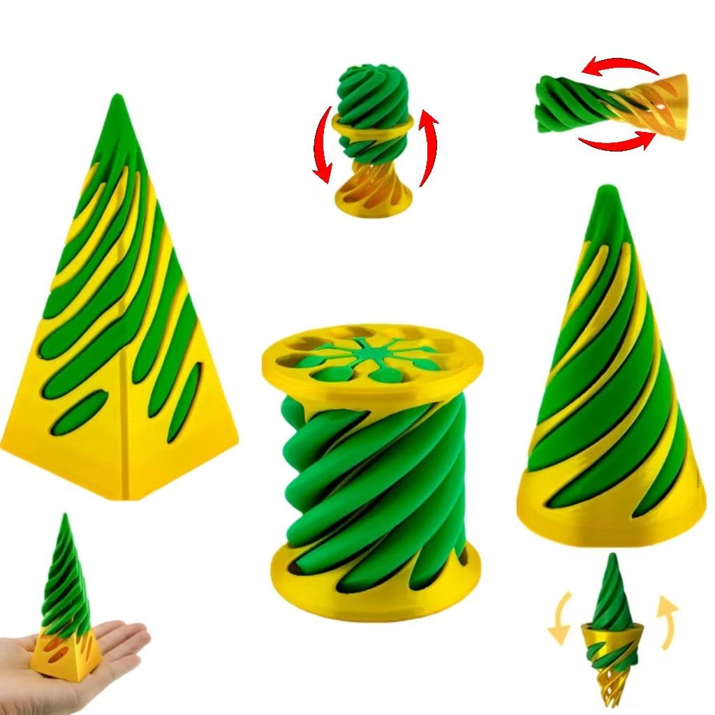 ajitxalr 3 Packs Impossible Cone,Spiral Cone Fidget
