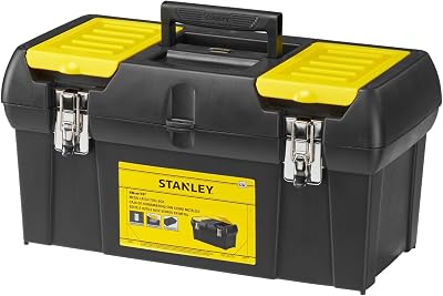 STANLEY Toolbox Storage 19 inch with Heavy Duty Metal Hinge 2 Lid Organisers