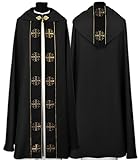 Black Gothic Cope"Jerusalem Crosses" Vestment