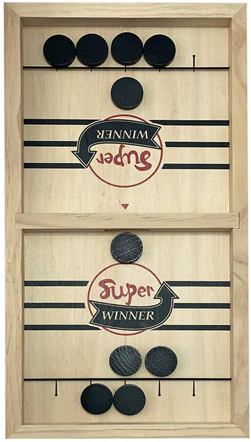 Family Affection Games Toys Fast Sling Puck Game Classic Battle Paced SlingPuck Winner Board Table Desktop 2 in 1 Ice Hockey Funny Game