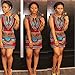 BEAUTYVAN New Women Summer Casual Sleeveless Traditional African Print Party Dress (XL, Hot Pink)