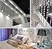 VOVOV 20FT Clear Crystal Garland Chandelier Octagon Beads Chain Beaded Trim