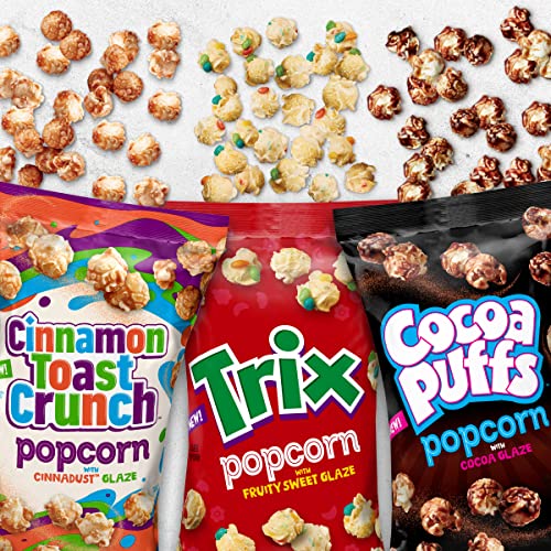 Cocoa Puffs Popcorn Snack with Cocoa Glaze, Chocolate Popcorn, 7 oz