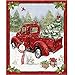 Anyren 36x44 Panel Snowman Cardinal Gifts Snow Fabric Red Truck Home Decor, Creative Winter Holiday Christmas Decorations