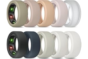 NewJourney 10 Pack Protector Compatible with RingConn Gen 2, Anti-Scratch Elastic Silicone Cover for Ring Conn Gen 2 (S, 10 Colors-1)