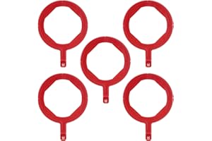 PER4MANCE Dental X-Ray Aiming Rings for Bitewing Imaging, Pack of 5, Red, Fully Autoclavable