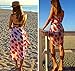 GERINLY Red Poppy Floral White Scarf for Women Oblong Shawl Wrap for Summer Travel Cotton Voile Beach Sarong