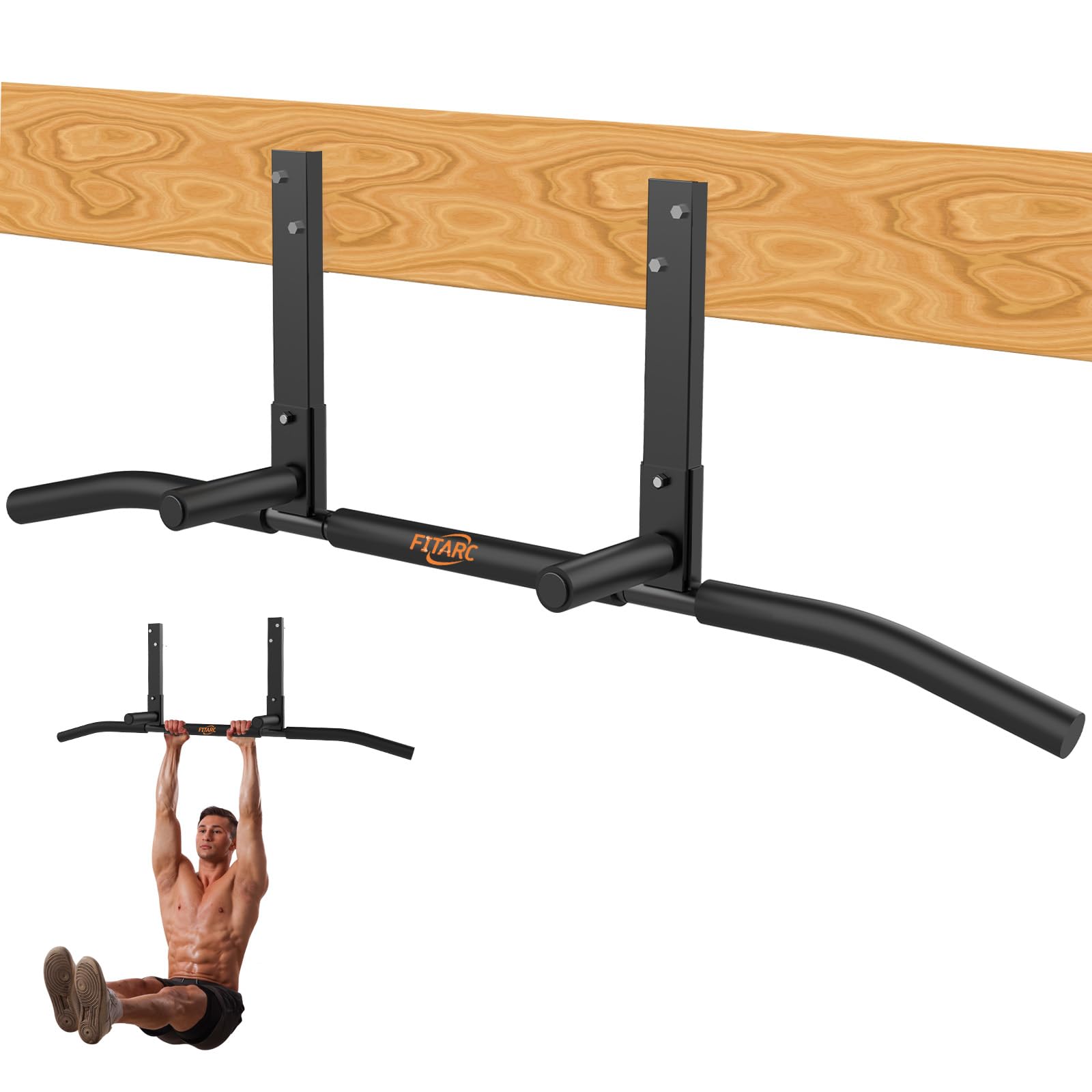 Photo 1 of Fitarc Joist Mount Pull Up Bar, Chin Up Bar Ceiling Mount, Heavy Duty, Workout for Home Gym, 42 in Wide -Patent Pending