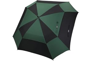 G4Free Extra Large Golf Umbrella 62/68 inch Square Vented Windproof Auto Open Double Canopy Oversized Stick Umbrella