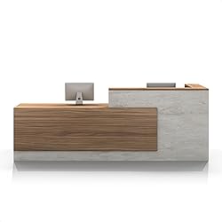 YTElantivo L-Shaped Reception Desk with Counter and