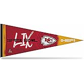 Rico Industries NFL Football Kansas City Chiefs 2025 Super Bowl Bound 12" x 30" Felt Wall Décor Pennant - Great for Home/Bed Room/Man Cave Décor
