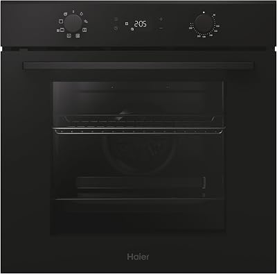 ID Series 2 H6 ID2P3T1HTB - Horno Multifunción, Hidrolítico, Capacidad 78L, 1 Rejilla y 1 Bandeja, 9 Funciones, Display con LED Blanco, Guía Telescópica, 2 Cristales en puerta, Negro