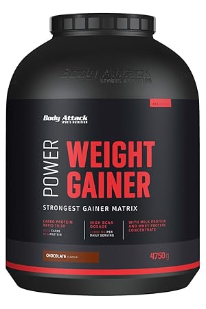 Body Attack Power Weight Gainer Chocolate, 1er Pack (1 x 4.75 kg)