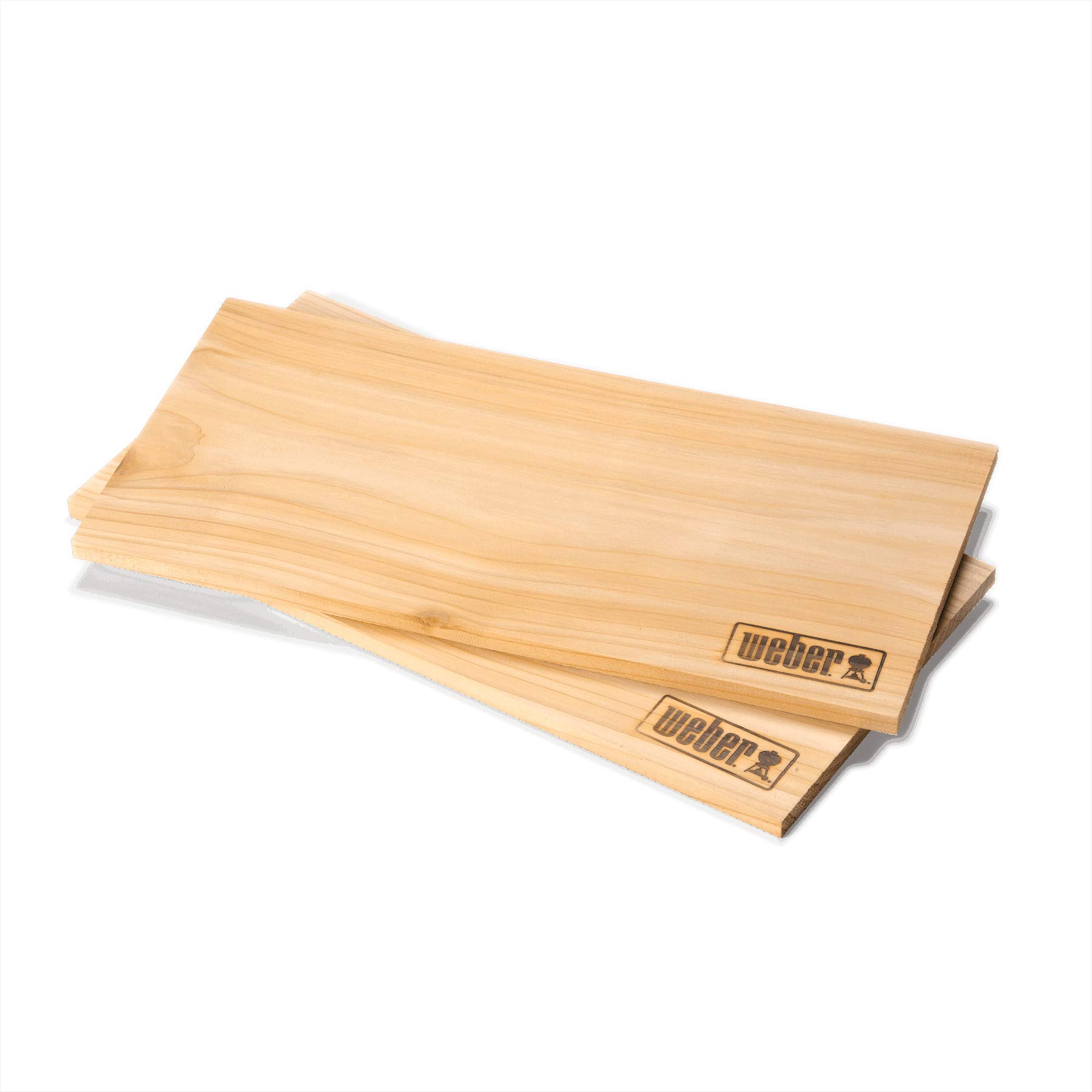 Weber Cedar Wood Smoking Planks - Large (40 x 15cm), 2-Pack, Sweet, mild Aroma, Ideal for Cheese, Vegetables, Fish, and Poultry, Made from Natural Wood Species (17831)