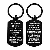 Viayen Valentines Day Gifts for Teens Boys Son from Mom and Dad, Funny Son Daughter Stocking Stuffers Decoration Keychain