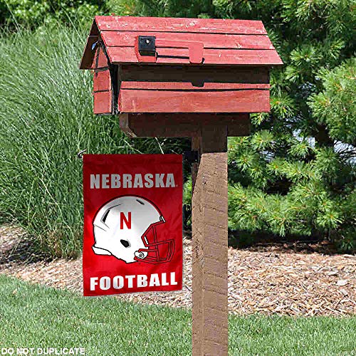 College Flags and Banners Co. Nebraska Huskers Football Helmet Garden Flag