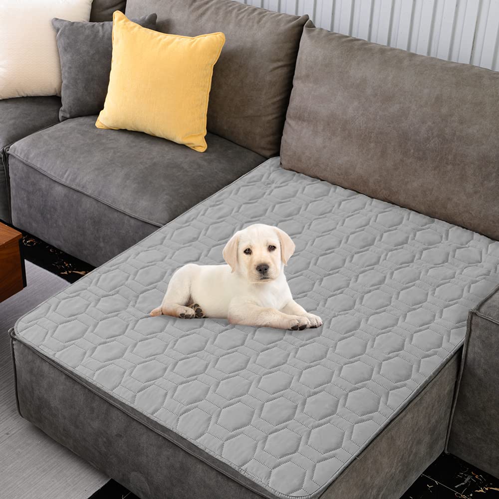 Photo 1 of Tcksstex Waterproof and Non-Slip Dog Bed Cover and Pet Blanket Sofa Pet Bed Mat ?car Incontinence Mattress Protectors Furniture Couch Cover for Most Cats Dogs, Pets?40x50-Light Grey?