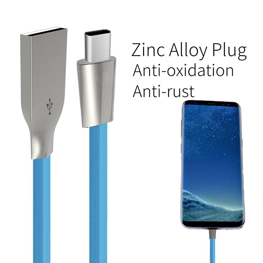 pasway Type C Cable, [5 Pack] Zinc Alloy 2.1A High Speed USB C to USB Charging Data Cable for Samsung Galaxy S8/Plus, LG G6 G5 V30 V20, Nexus 5X/6P, Nintendo Switch and More (1M)