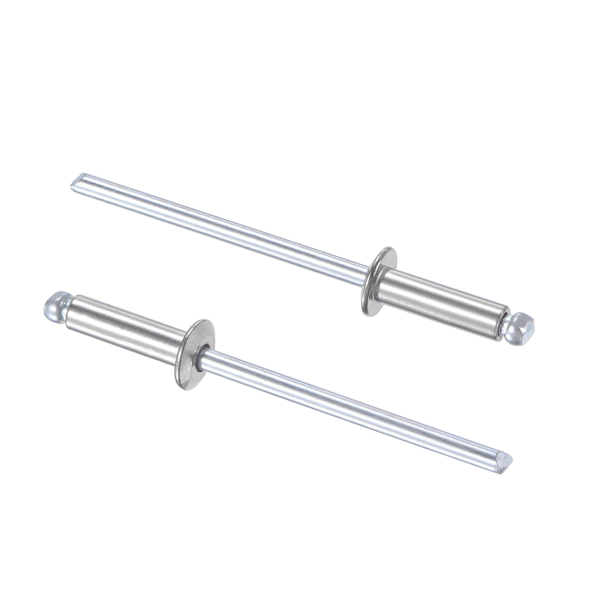 sourcing map Blind Rivets 304 Stainless Steel 3.2mm Diameter 11mm Grip Length Silver 100pcs
