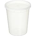 Reditainer Deli Food Storage Containers with Lid, 32-Ounce, 24-Pack