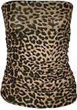 WearAll Women's Print Ruched Bandeau Top