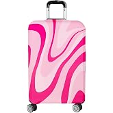 Lattlefnki Luggage Covers for Suitcase Elastic Suitcase Covers Luggage Protector Anti-scratch Fits 28-30 Inch Pink