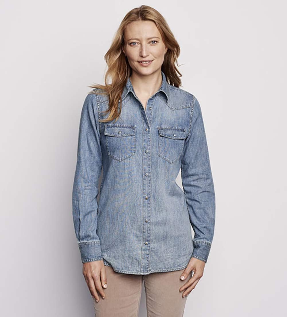 indigo denim shirt womens