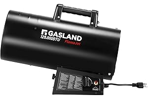 GASLAND Flame Jet 125,000 BTU Propane Force Air Heater, Portable Propane Heater for Garage, Workshop, Job Site, Outdoor Camping & Industrial Space - Fast Heating, Durable Steel Construction