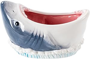 Shark Plate, Shark Bowl, 3D Ceramic Funny Bowl Decorative Key Holder Catch All Bowls for Kitchen Counter, Entryway, Cereal